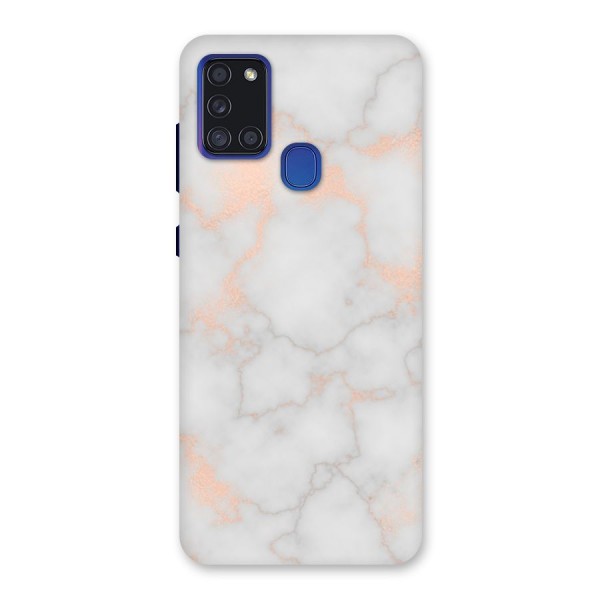 RoseGold Marble Back Case for Galaxy A21s