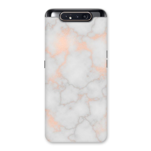 RoseGold Marble Back Case for Galaxy A80