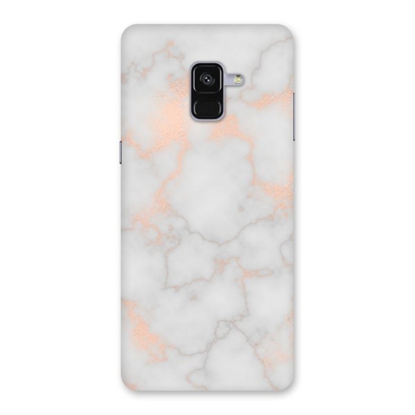 RoseGold Marble Back Case for Galaxy A8 Plus