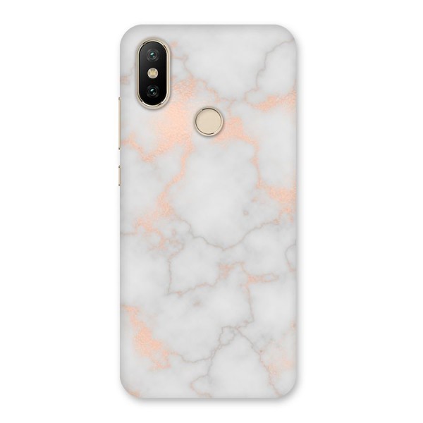 RoseGold Marble Back Case for Mi A2