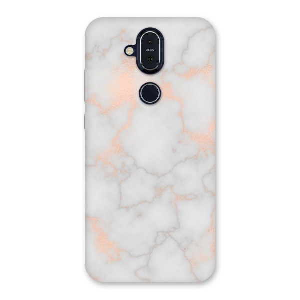 RoseGold Marble Back Case for Nokia 8.1