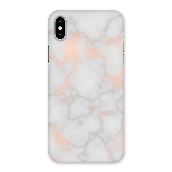 RoseGold Marble Back Case for iPhone XS