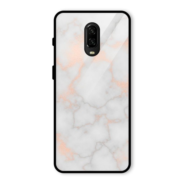 RoseGold Marble Glass Back Case for OnePlus 6T