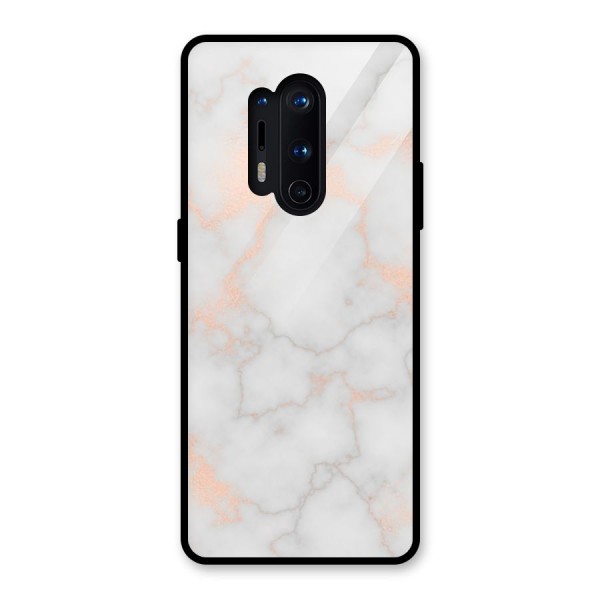 RoseGold Marble Glass Back Case for OnePlus 8 Pro