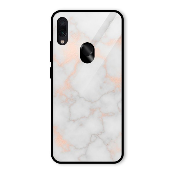 RoseGold Marble Glass Back Case for Redmi Note 7 Pro
