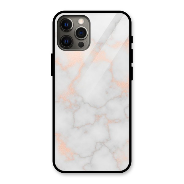 RoseGold Marble Glass Back Case for iPhone 12 Pro Max