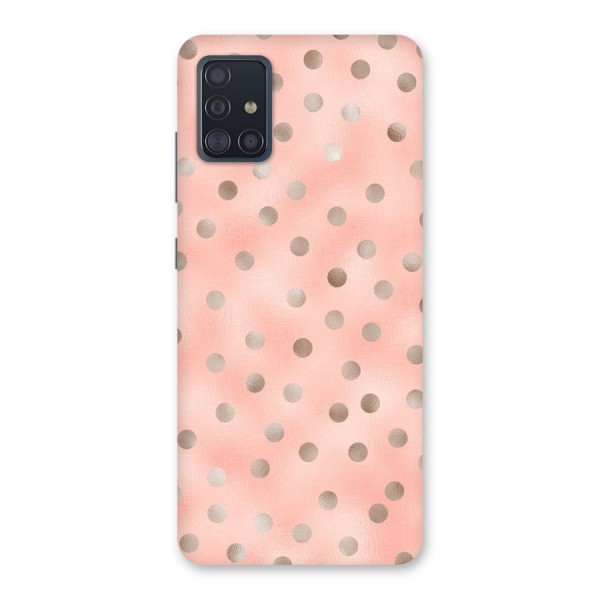 RoseGold Polka Dots Back Case for Galaxy A51