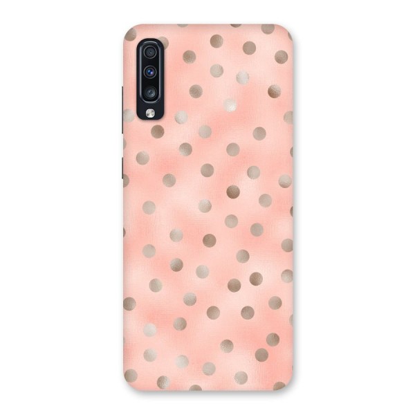 RoseGold Polka Dots Back Case for Galaxy A70