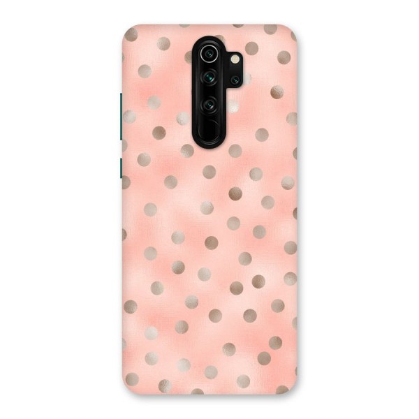 RoseGold Polka Dots Back Case for Redmi Note 8 Pro