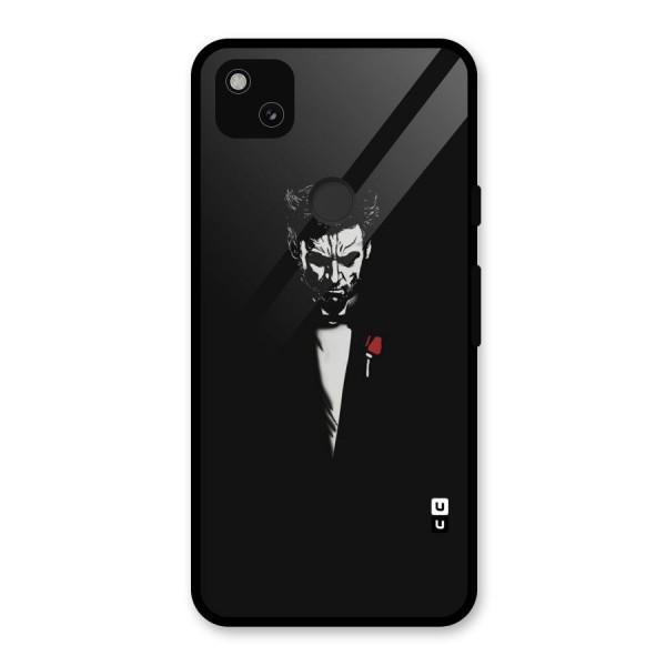 Rose Man Glass Back Case for Google Pixel 4a