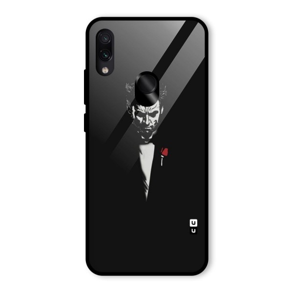 Rose Man Glass Back Case for Redmi Note 7