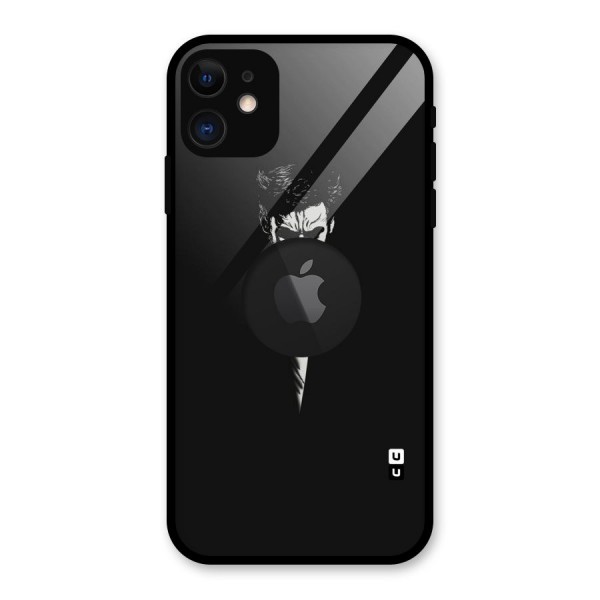 Rose Man Glass Back Case for iPhone 11 Logo Cut