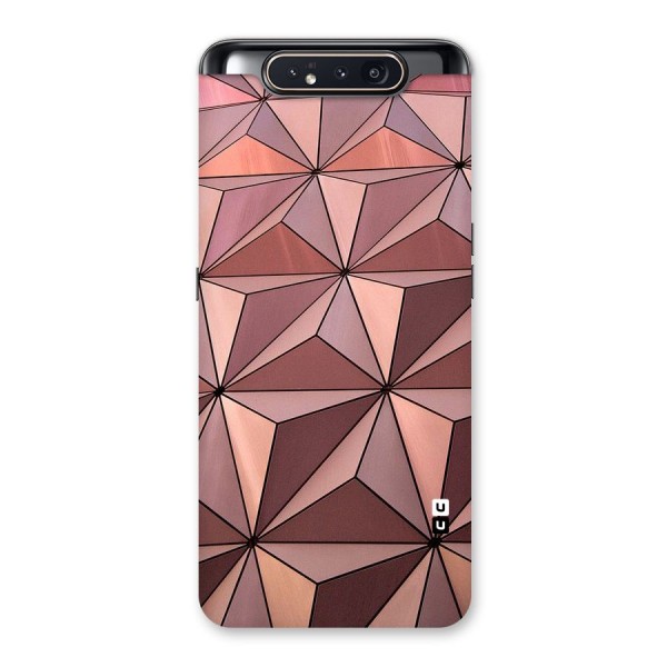 Rosegold Abstract Shapes Back Case for Galaxy A80