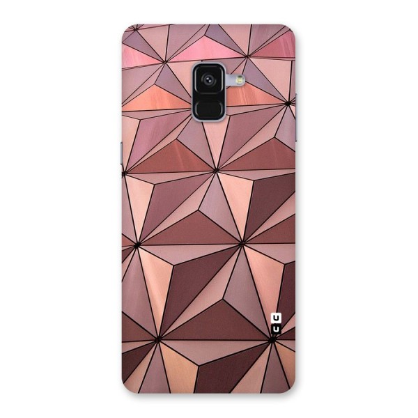 Rosegold Abstract Shapes Back Case for Galaxy A8 Plus