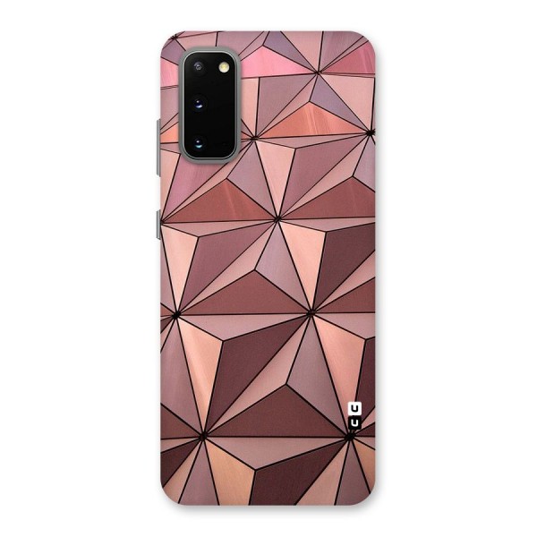 Rosegold Abstract Shapes Back Case for Galaxy S20