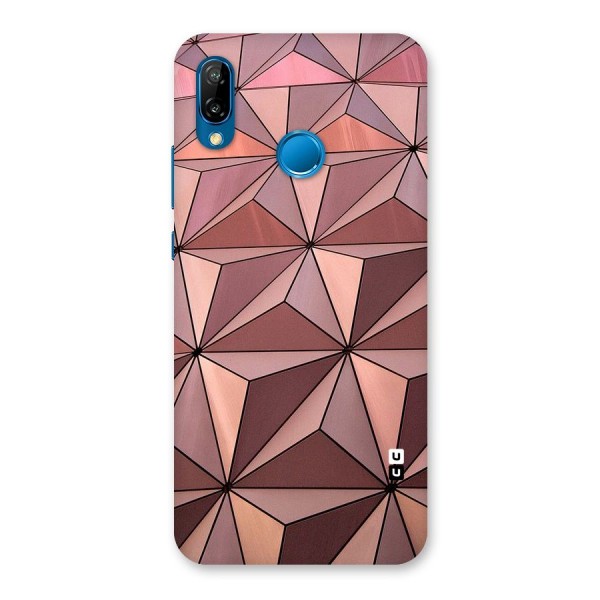 Rosegold Abstract Shapes Back Case for Huawei P20 Lite