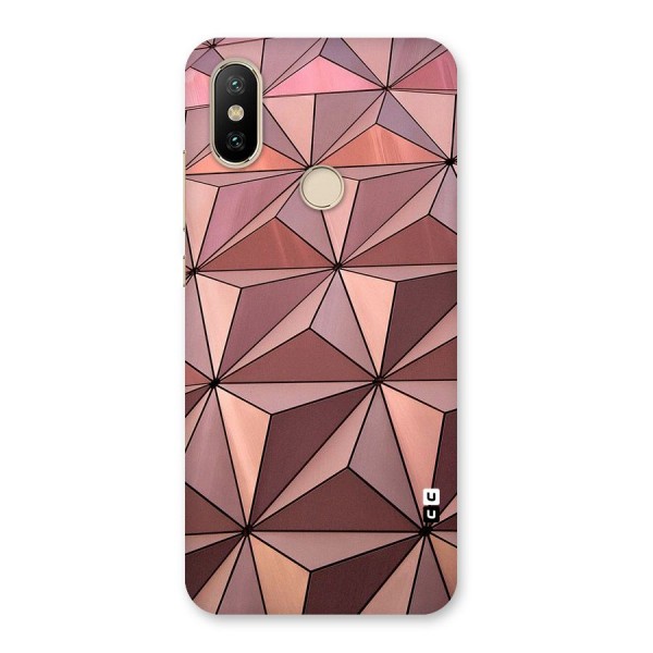 Rosegold Abstract Shapes Back Case for Mi A2