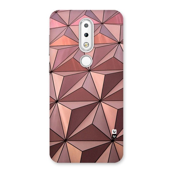 Rosegold Abstract Shapes Back Case for Nokia 6.1 Plus