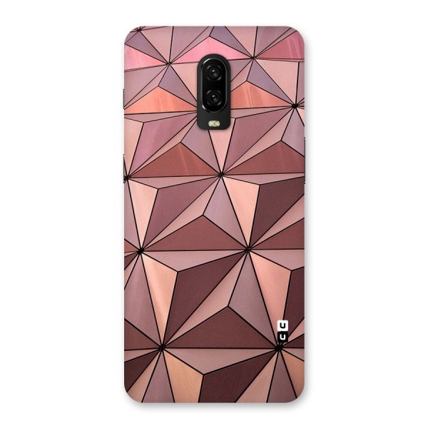 Rosegold Abstract Shapes Back Case for OnePlus 6T