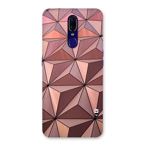 Rosegold Abstract Shapes Back Case for Oppo A9