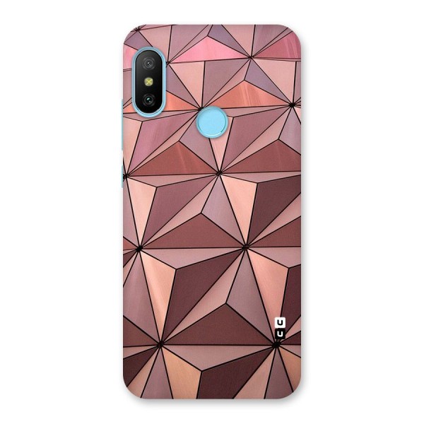 Rosegold Abstract Shapes Back Case for Redmi 6 Pro