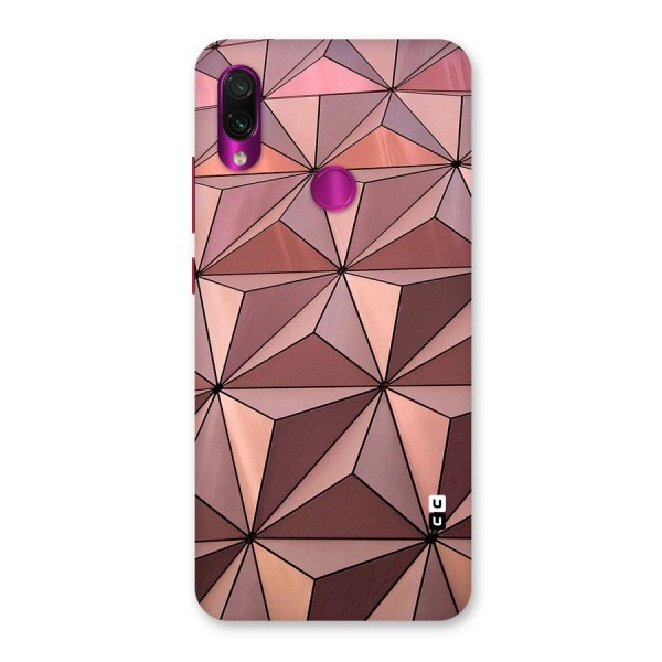 Rosegold Abstract Shapes Back Case for Redmi Note 7 Pro