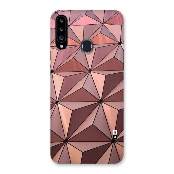 Rosegold Abstract Shapes Back Case for Samsung Galaxy A20s