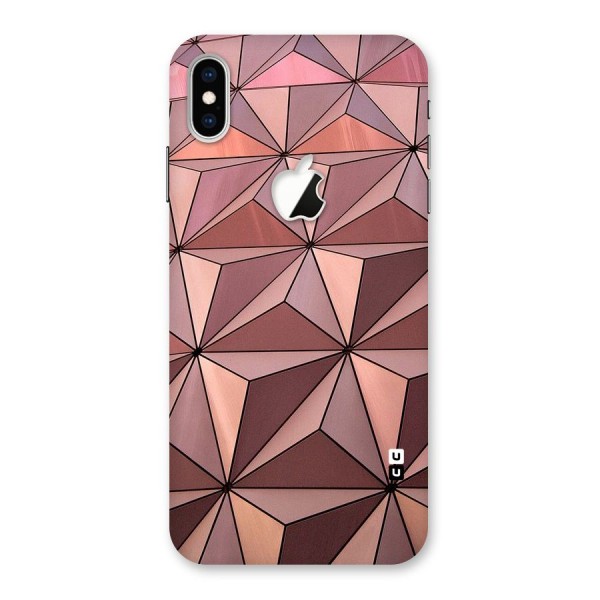 Rosegold Abstract Shapes Back Case for iPhone XS Max Apple Cut