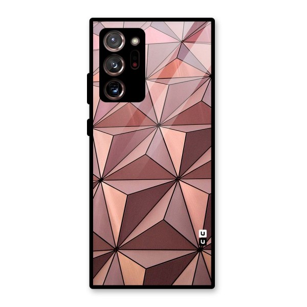Rosegold Abstract Shapes Glass Back Case for Galaxy Note 20 Ultra