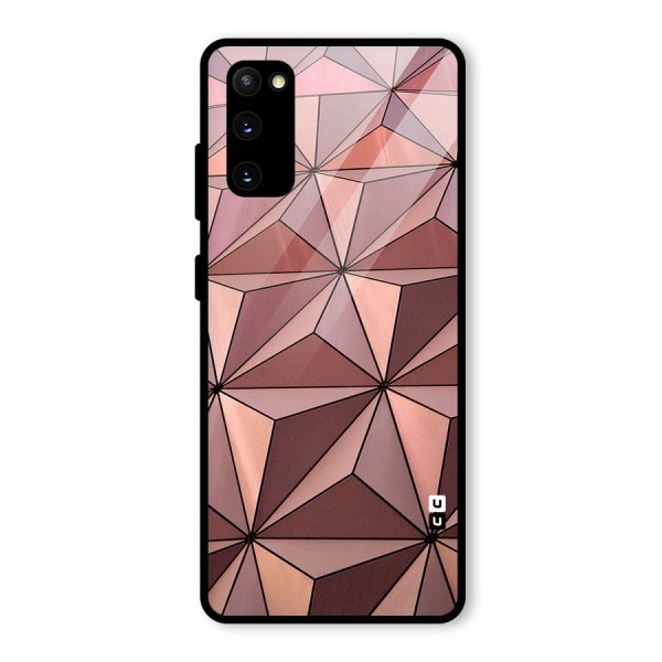 Rosegold Abstract Shapes Glass Back Case for Galaxy S20 FE 5G