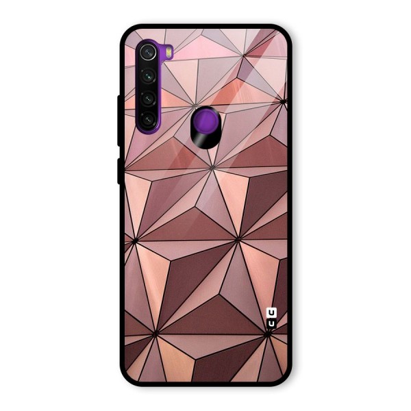 Rosegold Abstract Shapes Glass Back Case for Redmi Note 8