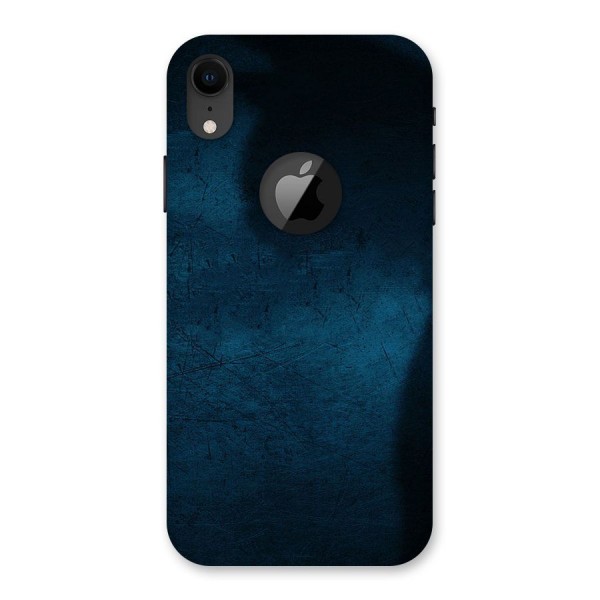 Royal Blue Back Case for iPhone XR Logo Cut