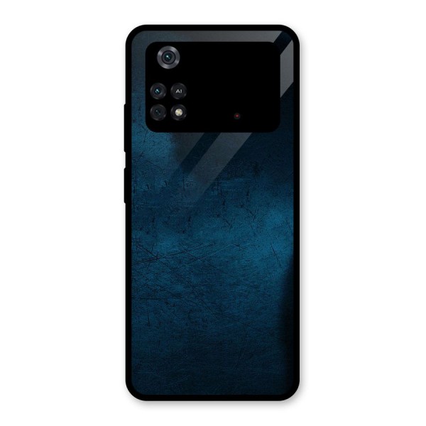 Royal Blue Glass Back Case for Poco M4 Pro 4G