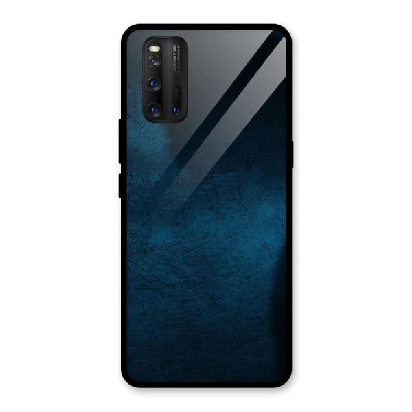 Royal Blue Glass Back Case for Vivo iQOO 3