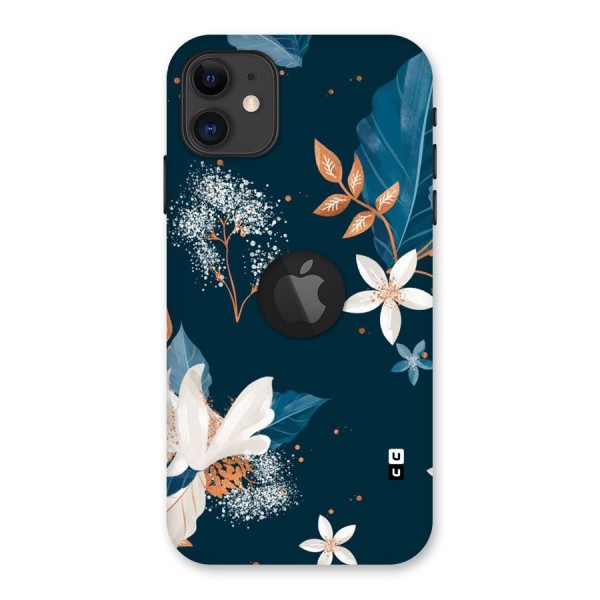 Royal Floral Back Case for iPhone 11 Logo Cut