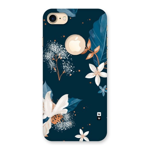 Royal Floral Back Case for iPhone 7 Logo Cut