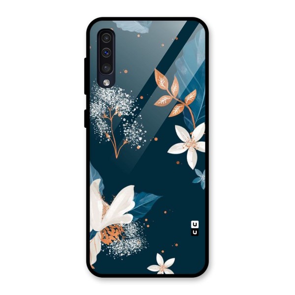 Royal Floral Glass Back Case for Galaxy A30s