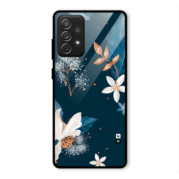 Royal Floral Glass Back Case for Galaxy A72