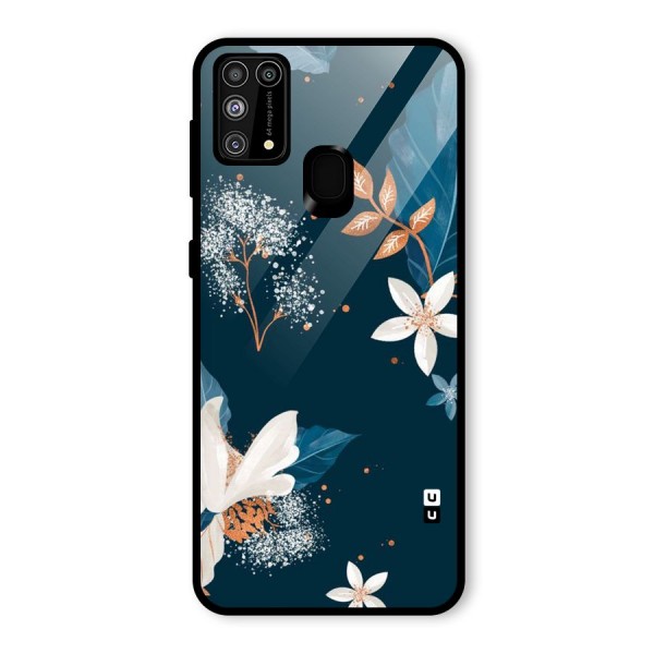 Royal Floral Glass Back Case for Galaxy M31