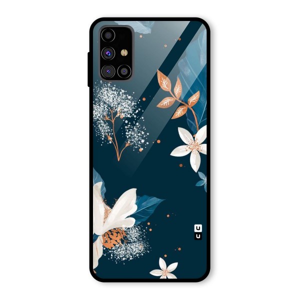 Royal Floral Glass Back Case for Galaxy M31s