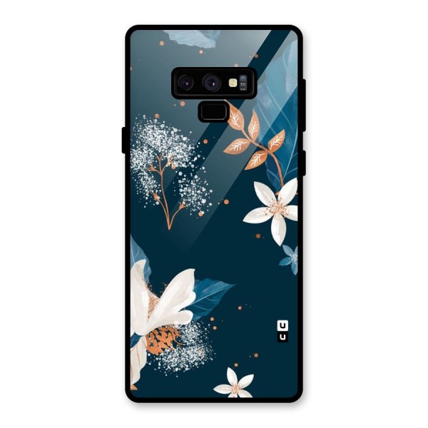 Royal Floral Glass Back Case for Galaxy Note 9