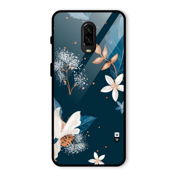 Royal Floral Glass Back Case for OnePlus 6T