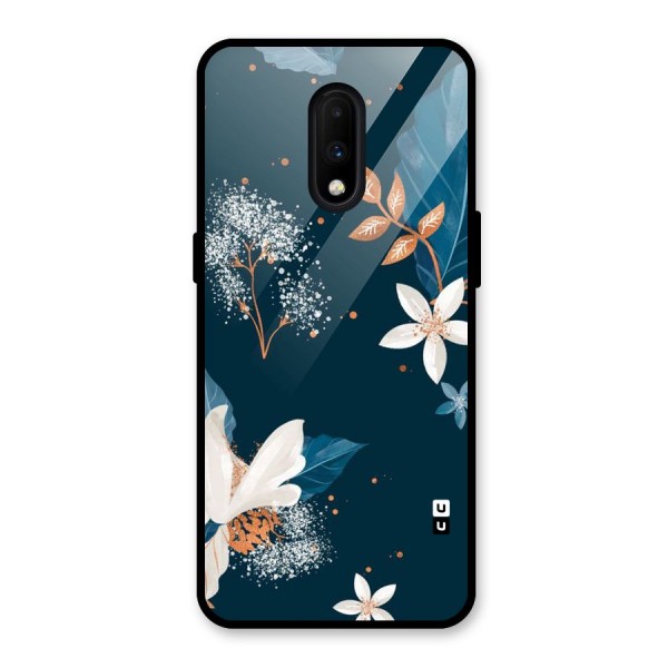 Royal Floral Glass Back Case for OnePlus 7