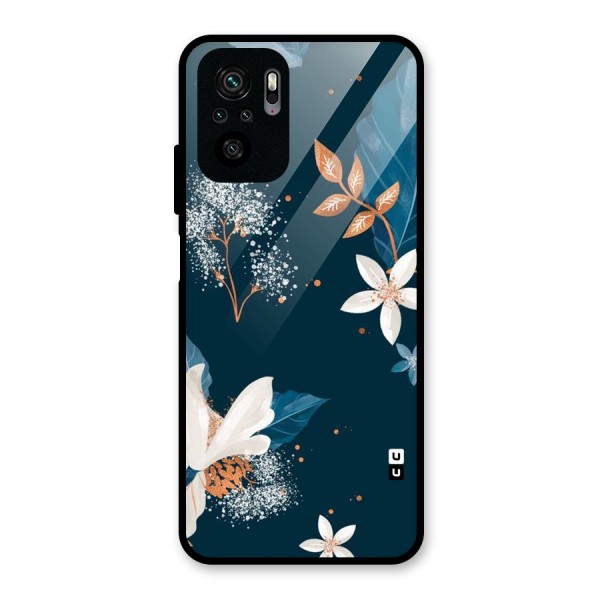 Royal Floral Glass Back Case for Redmi Note 10