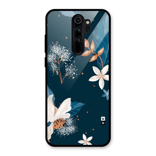 Royal Floral Glass Back Case for Redmi Note 8 Pro