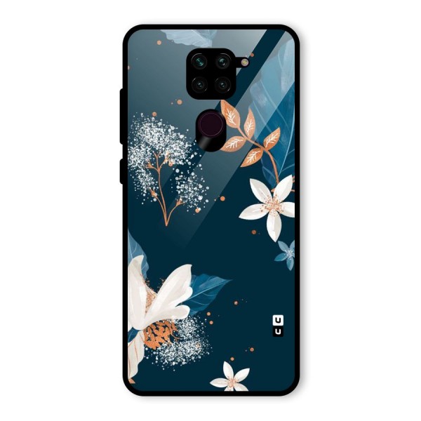 Royal Floral Glass Back Case for Redmi Note 9