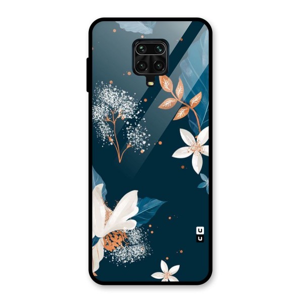 Royal Floral Glass Back Case for Redmi Note 9 Pro