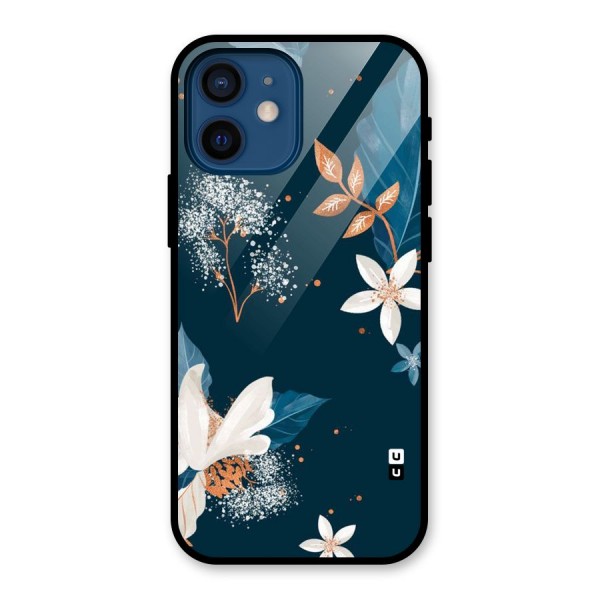 Royal Floral Glass Back Case for iPhone 12 Mini