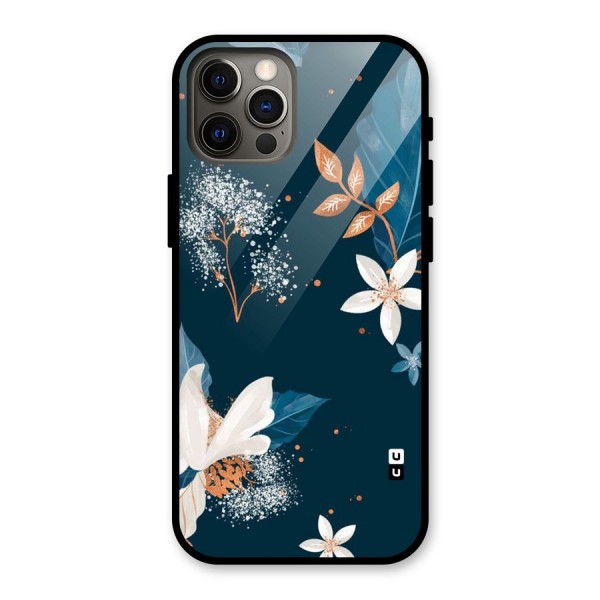 Royal Floral Glass Back Case for iPhone 12 Pro
