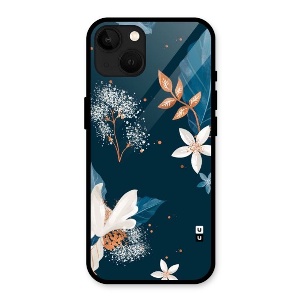 Royal Floral Glass Back Case for iPhone 13
